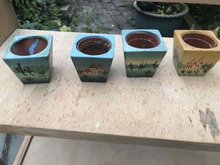 Photo of free Collection of small plant pots with trays (Cob Lane B29) #1