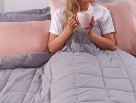 Photo of free Grey weighted blanket (Shoreditch Park, N1) #1