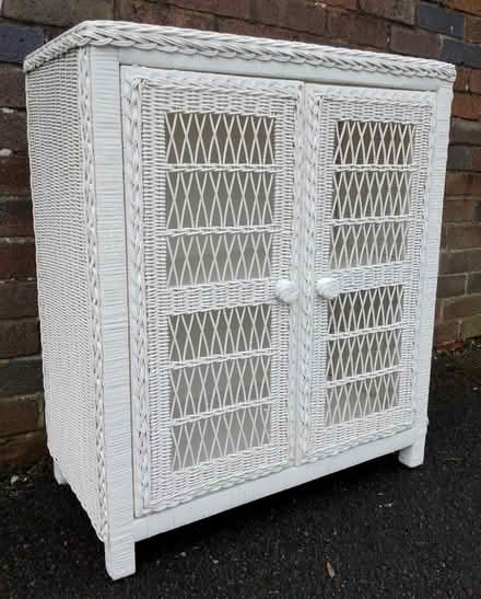Photo of free White Wicker Cabinet (Leek ST13) #1