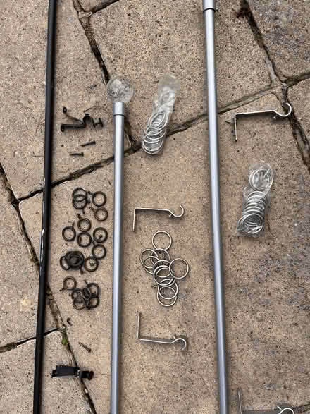 Photo of free 3 x Curtain poles, Two extendible poles with finials (Hales Bridge RH5) #3