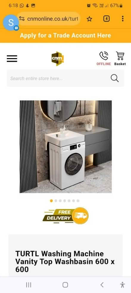 Photo of free Sink over washing machine (CR0) #1