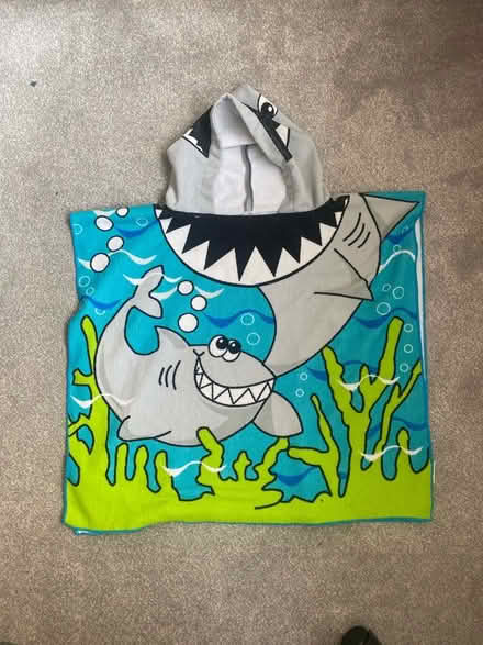 Photo of free Kids shark poncho beach towel (Shipley) #1