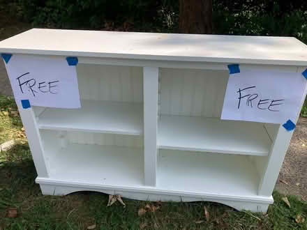 Photo of free White wooden credenza (Maplewood/South Orange, NJ) #1