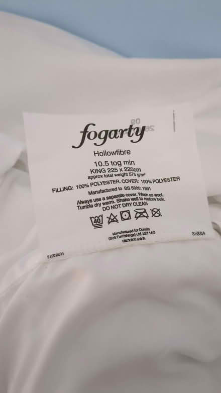 Photo of free King size duvet 10.5 tog, nearly new (Gorse Covert WA3) #1