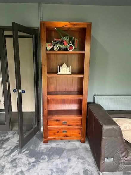 Photo of free Bookcase - stained oak (Headington OX3) #2