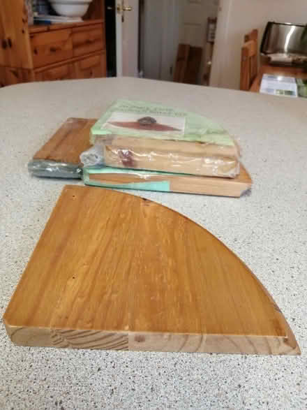 Photo of free Three small pine corner shelves (Stonehouse GL10) #2