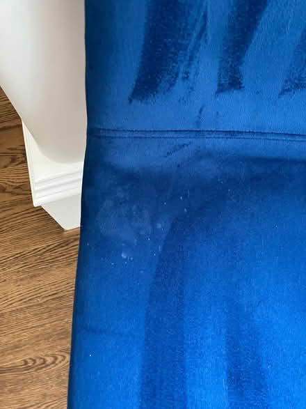 Photo of free Blue velvet desk / dining chair (Dupont Circle) #2
