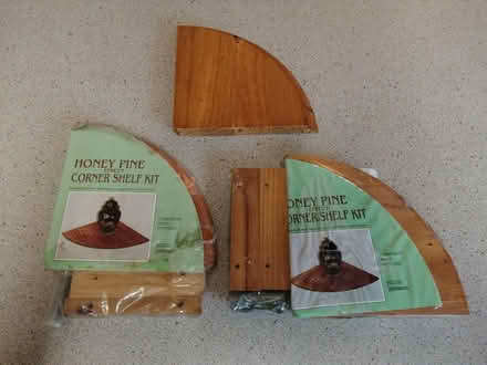 Photo of free Three small pine corner shelves (Stonehouse GL10) #1