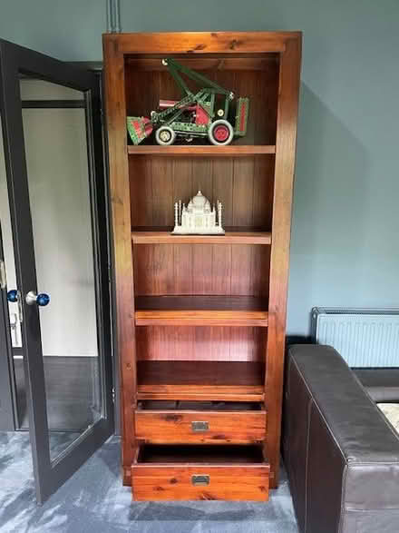 Photo of free Bookcase - stained oak (Headington OX3) #1
