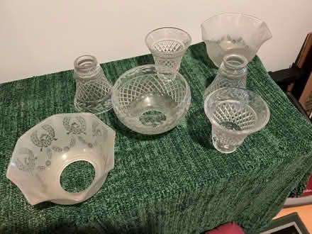 Photo of free 7 assorted Victorian glass shades (Park Slope) #1