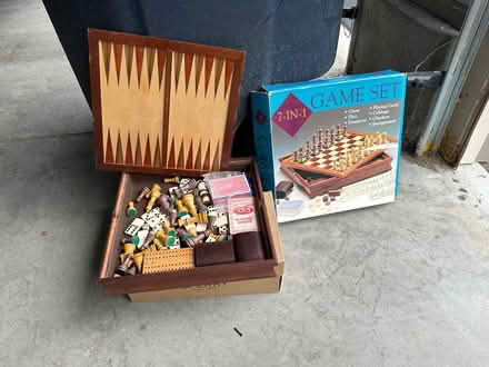 Photo of free Wooden 7 in1 Game Set (Nashua off 7E behind the "99") #2