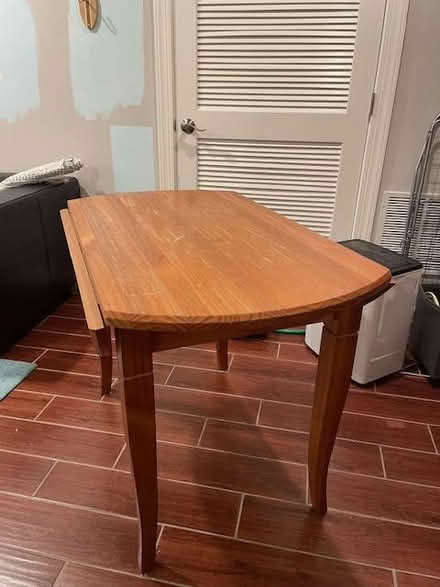 Photo of free Round wooden drop-leaf table (Park View/Columbia Heights) #2