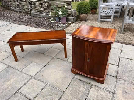 Photo of free Coffee table & TV/Hifi cabinet in Walnut effect timber. (Hales Bridge RH5) #1
