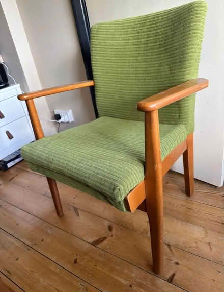 Photo of free Vintage green cord armchair (Hollingbury, BN1) #1