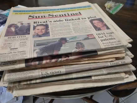 Photo of free Stack of old newspapers (Coconut Creek - Lyons & Sample) #1