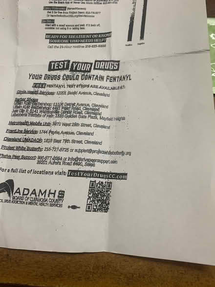 Photo of free Narcan equivalent and fentanyl test (Shaker Heights) #4