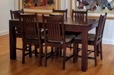 Photo of free Wood Dining Table + 6 Chairs (Millwood, NY (Taconic Exit 8)) #1