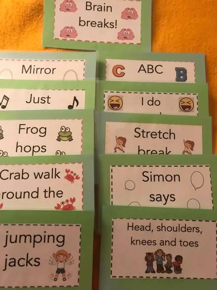 Photo of free Brain Breaks cards (Off Oakland Mills Rd. Columbia) #1