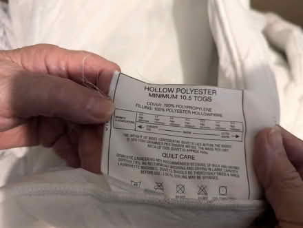 Photo of free Sainsbury's Home 15 tog king size duvet (Bishop Middleham DL17) #2