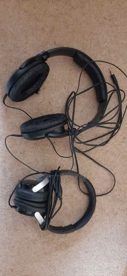 Photo of free 2 pairs of headphones, one with tatty ear pads (Bradford on Avon BA15) #1
