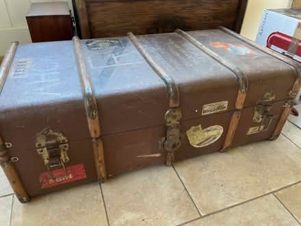 Photo of free Old wood/metal/ fibre trunk (Aylmerton NR11) #2