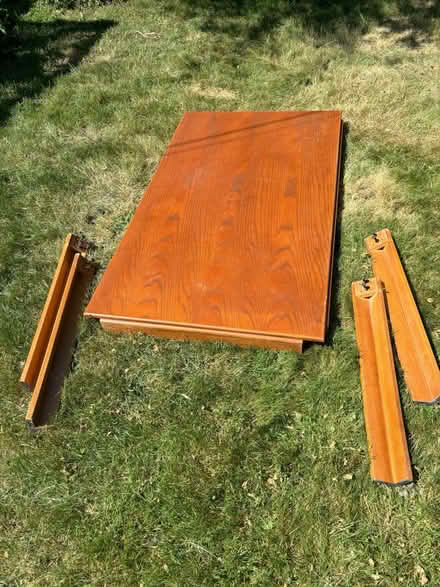 Photo of free 3'x5' wooden table (Queen Anne) #1