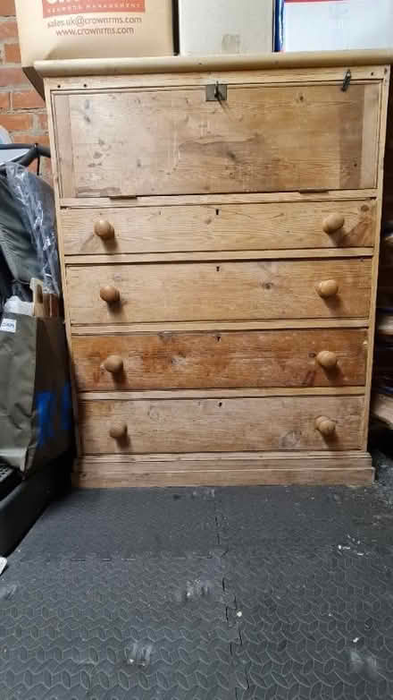 Photo of free Chest of drawers with bureau top (Woodford IG8) #1