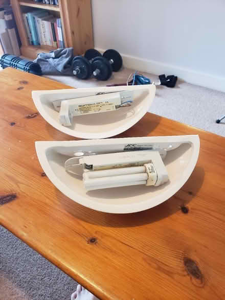 Photo of free 2 Half moon light fittings (Lewisham SE13) #1