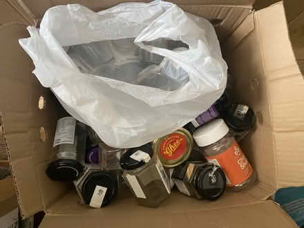 Photo of free Large box of glass jars (northolt) #2