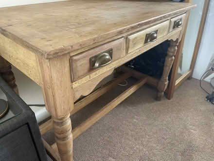 Photo of free Console/Desk Wooden Unit (Hampden Park BN22) #3