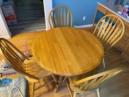 Photo of free Table with 4 matching chairs (Near 115th & Sheridan) #1