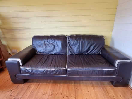 Photo of free 3-seater leather sofa (Stroud GL5) #2