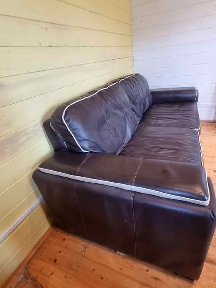 Photo of free 3-seater leather sofa (Stroud GL5) #1