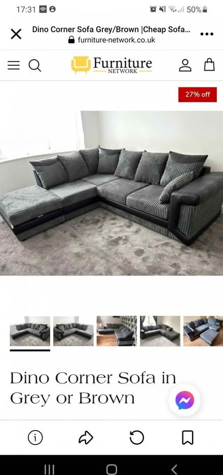 Photo of L shaped or curved settee (Haverthwaite LA12) #1