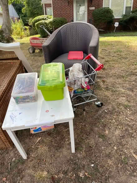 Photo of free Barrel chair, large decor mirror (Silver Spring) #1