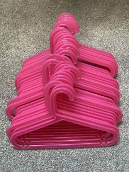 Photo of free 32 Pink IKEA hangers. (Oxley Park MK4) #1