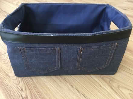 Photo of free Blue denim storage box (Cumnor OX2) #1