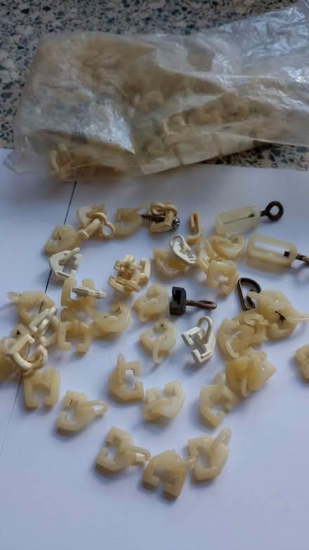 Photo of free Very old style curtain track hooks (Innsworth GL3) #1
