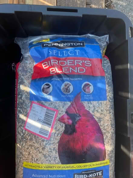 Photo of free Wild bird seed Two 40 lb bags (Leyden st alley 26 & 28th Ave) #1