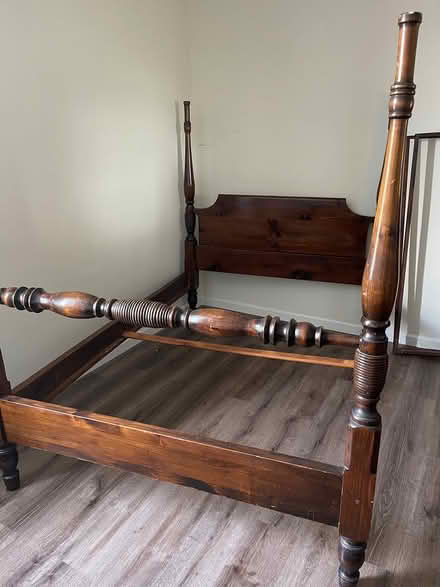 Photo of free Mid century wood bed frame (Union county) #4