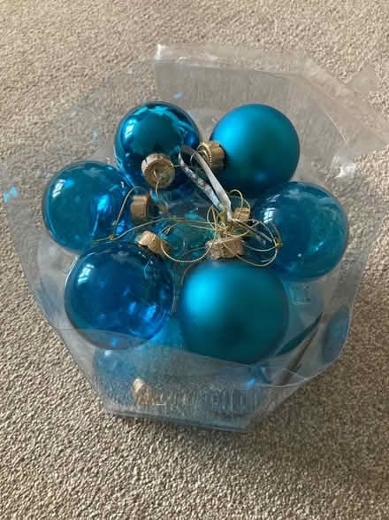 Photo of free 20 turquoise baubles (Harbury CV33) #1