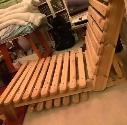 Photo of free Single Futon chair/bed frame (N1 south Islington. Essex rd) #3