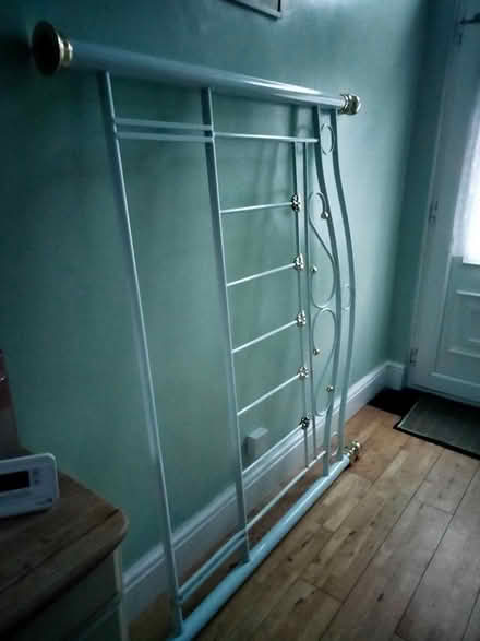 Photo of free Metal Headboard White (Pool, Redruth) #2