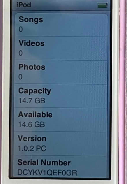 Photo of free iPod Nano 16GB Purple A1446 (Leyden st alley 26 & 28th Ave) #1