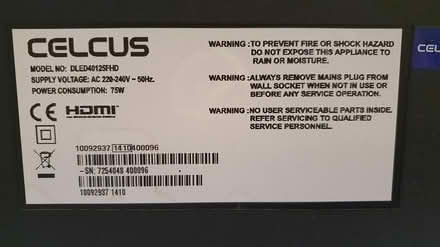 Photo of free 40" Celcus TV (Ashtead) #2