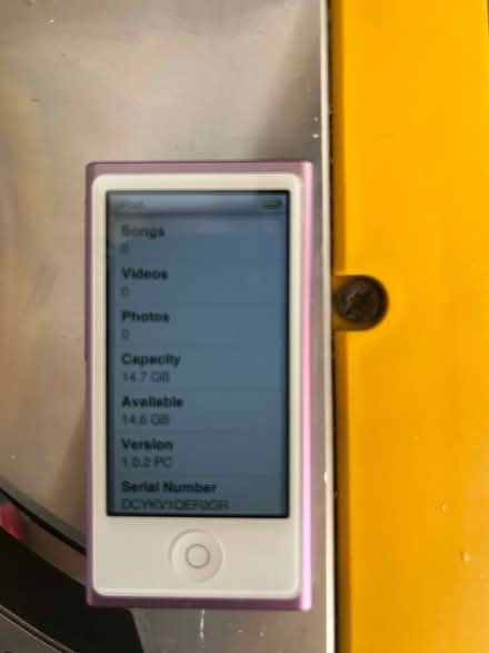 Photo of free iPod Nano 16GB Purple A1446 (Leyden st alley 26 & 28th Ave) #2