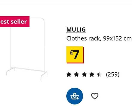 Photo of free Ikea ‘Mulig’ clothes rail (Emmbrook RG41) #1