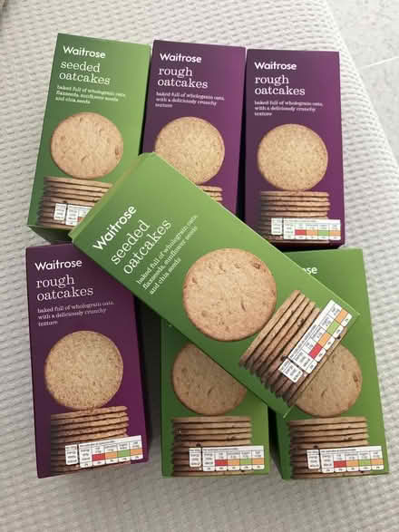Photo of free 7 boxes of not very tasty oatcakes from waitrose (Stepney E1) #1