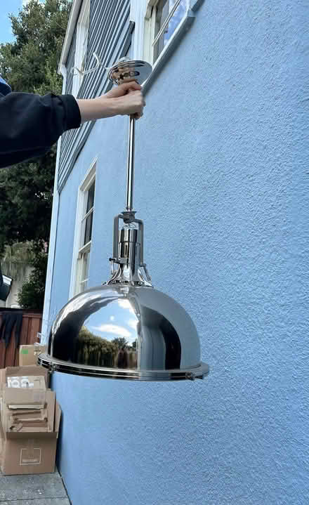 Photo of free Silver ceiling light fixture (San Leandro) #1
