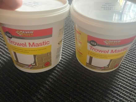 Photo of free Unopened tins trowel mastic red (Muswell Hill / Bounds Green) #1